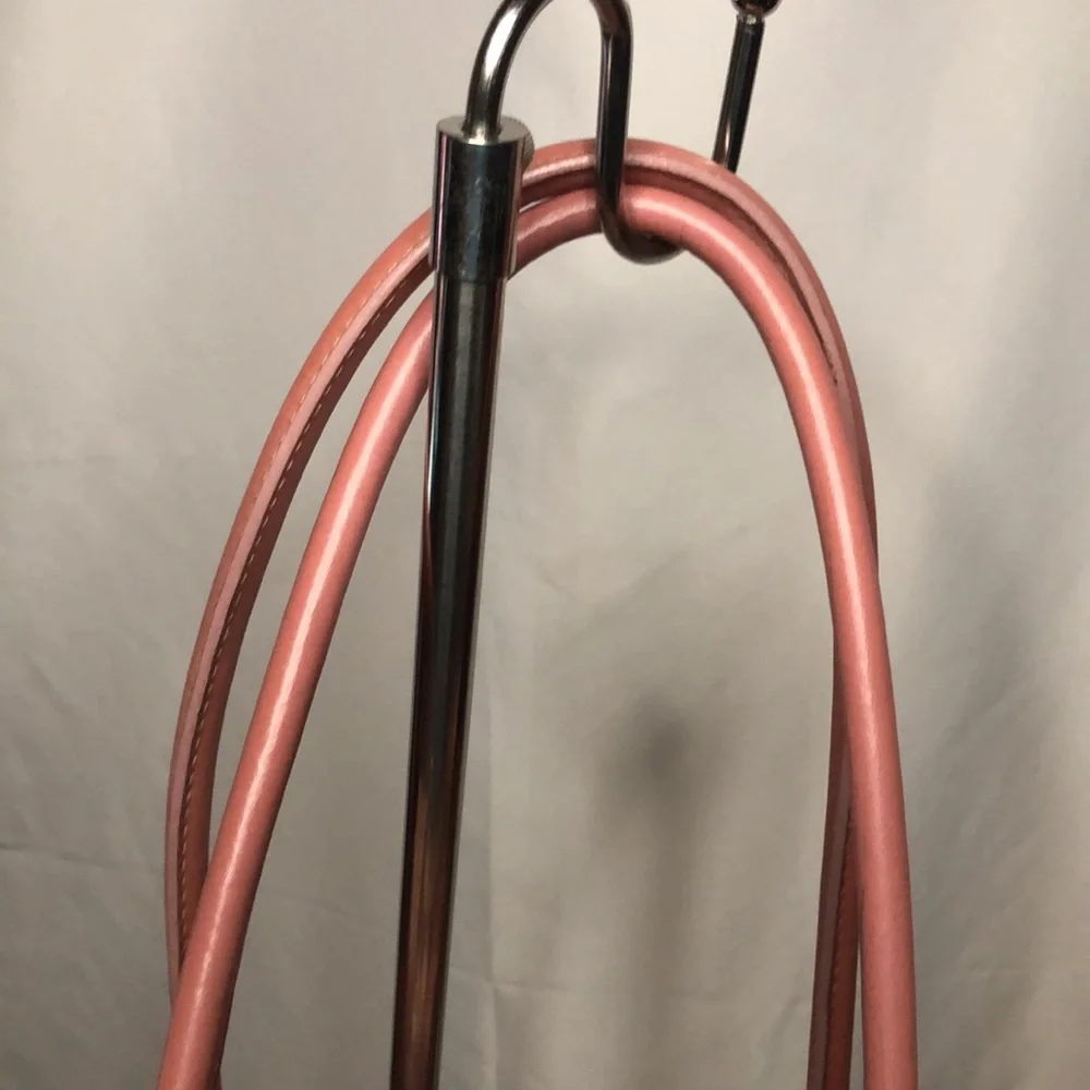 Women's Pink Leather Satchel Shoulder Bag